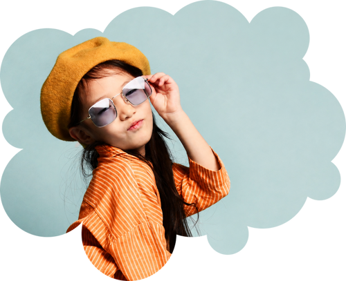 Little Fashion Queen With Trendy Sunny Day Vibes