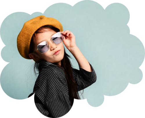 Little Fashion Queen With Trendy Sunny Day Vibes