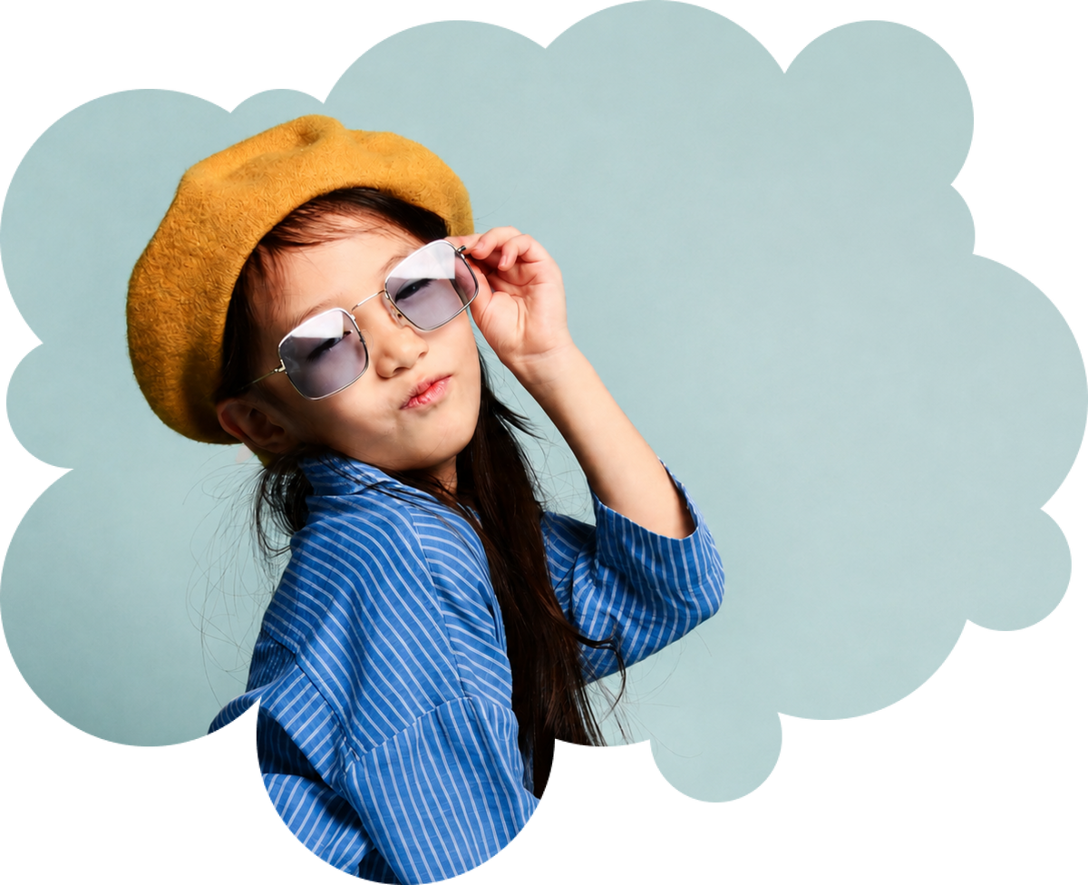 Little Fashion Queen With Trendy Sunny Day Vibes