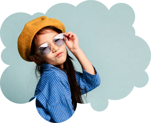 Little Fashion Queen With Trendy Sunny Day Vibes