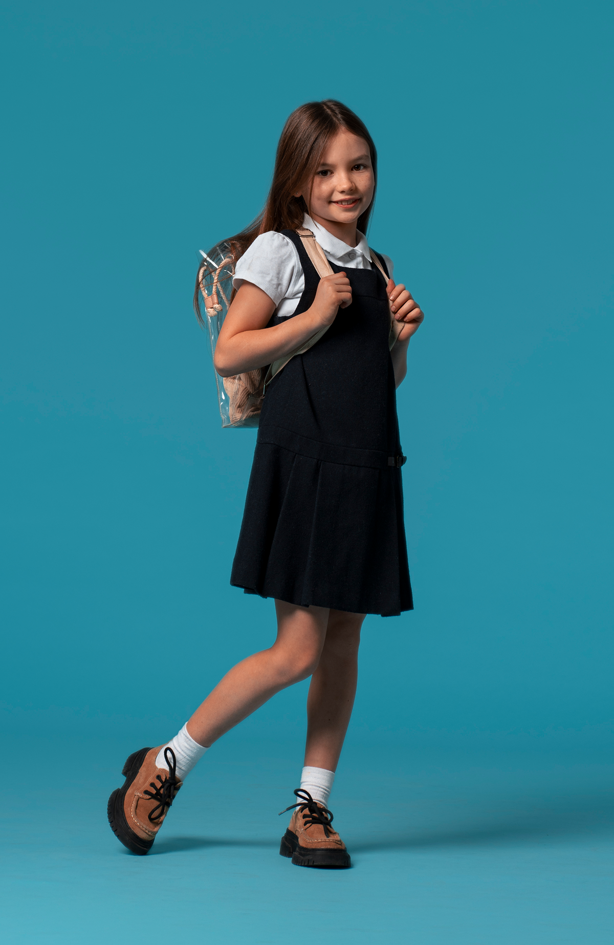 Girls School Pinafore Dress Set