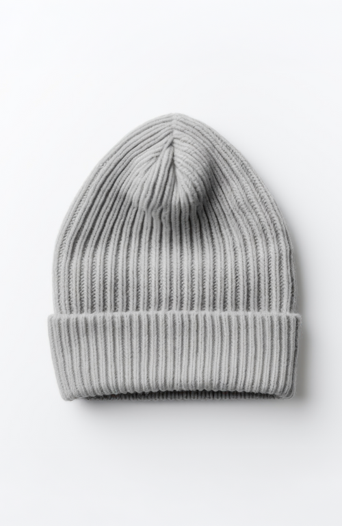 Kids Grey Knit Beanie