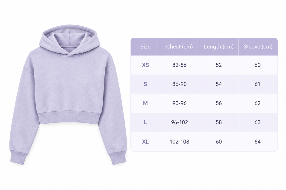 Hoodie Size Chart